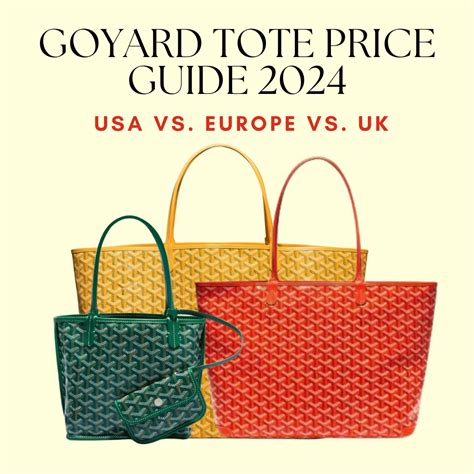 goyard preise 2024|goyard bags price guide.